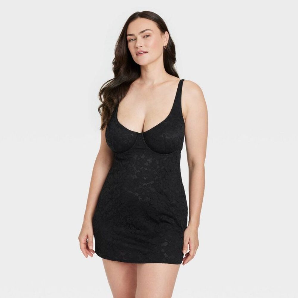 Auden - Women's Allover Lace Bodycon Lingerie Dress - Aude Black - Picture 4 of 4
